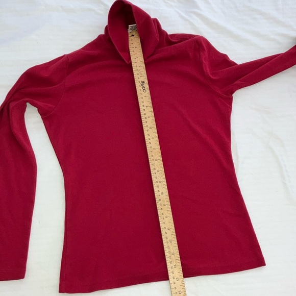 Cambridge Dry Goods Red Long Sleeve turtleneck Pima cotton - Picture 10 of 15